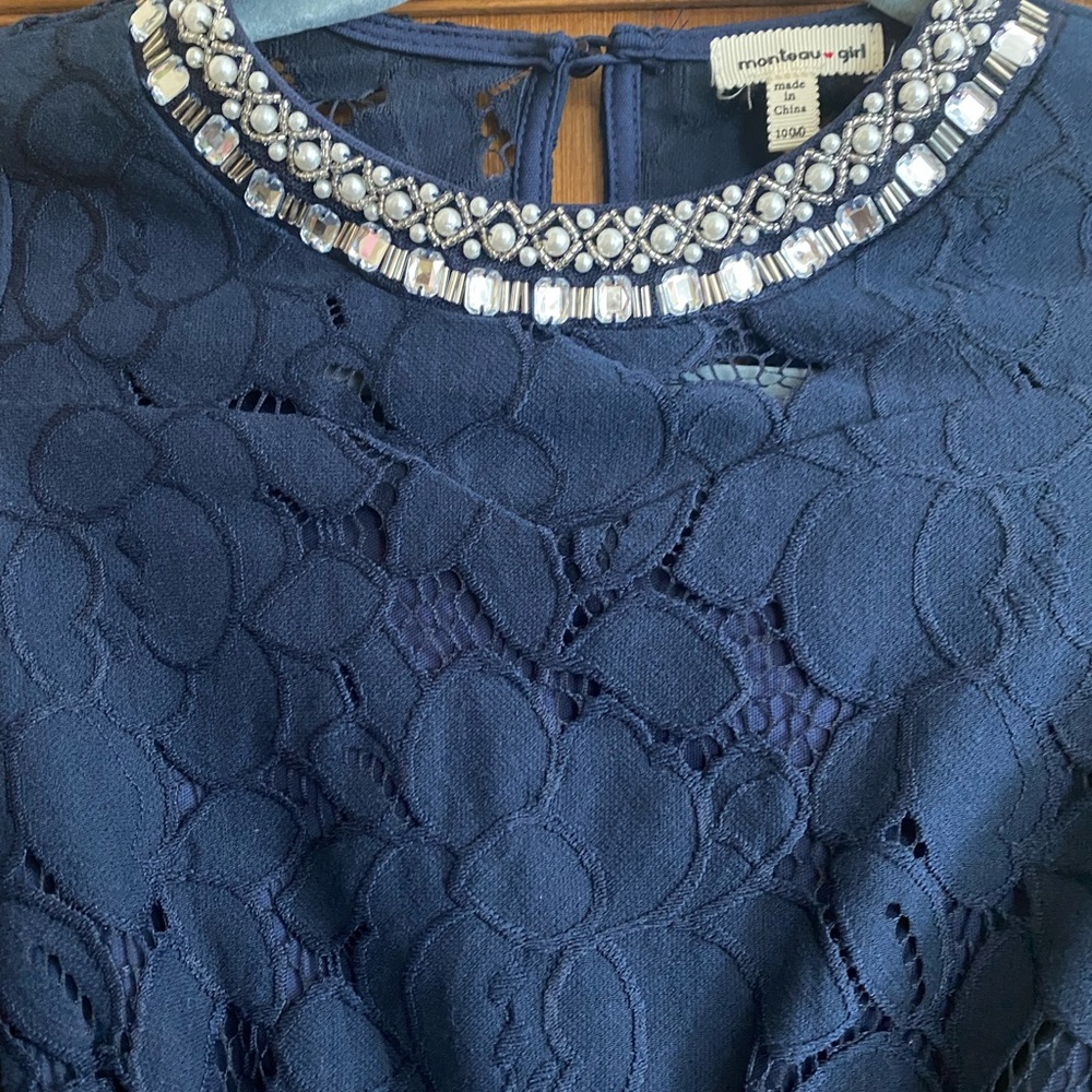 Girls navy blue dress